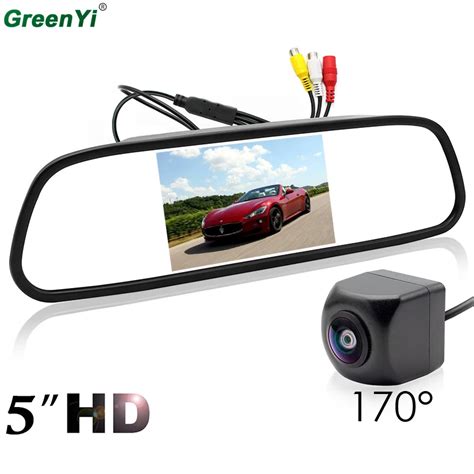 GreenYi 170 Degree Fisheye Lens Car Rear View Camera with 5" Digital ...