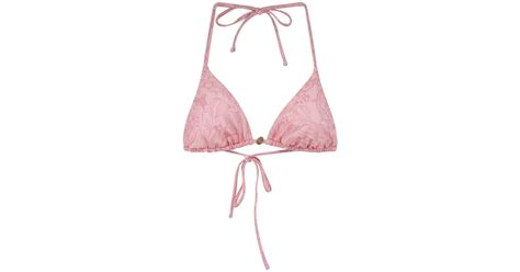 Versace Bikini Top In Pink Lyst