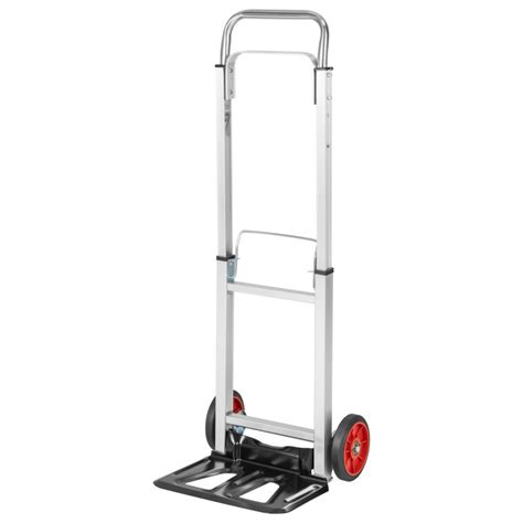 Portable Folding Hand Truck With Telescopic Handle And Wheels Costway