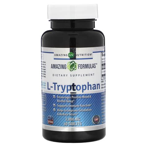 Amazing Nutrition L Tryptophan 1 000 Mg 60 Tablets