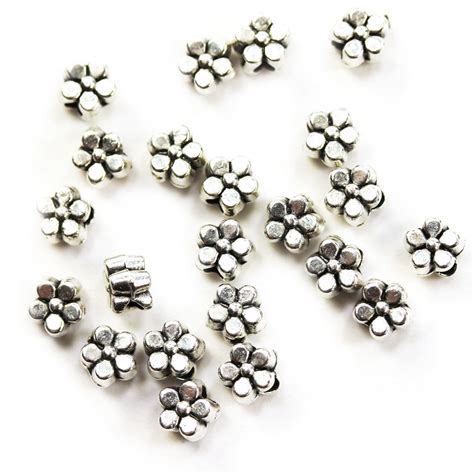 Silver Tiny Flower Metal Bead