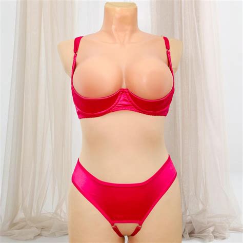 Open Crotched Lingerie Pink Open Lingerie Cupless Bra Open Open Bikini Crotchless Lingerie