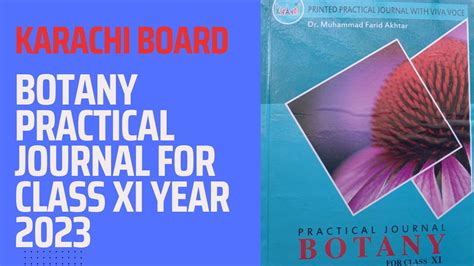 Botany Practical Journal Class Xi Botany Botanyjournal Karachiboard