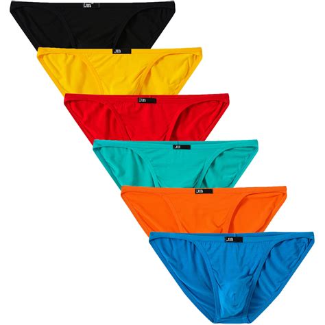 Yuyangdpb Men S Style Low Rise Bikini Briefs Bamboo Underwear Multi