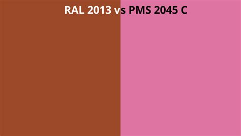 Ral 2013 Vs Pms 2045 C Ral Colour Chart Uk