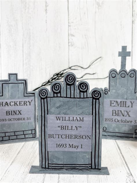 Hocus Pocus Tombstone Craft Free Printable Play Party Plan