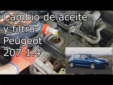 Dónde se encuentra el filtro de aceite en el Peugeot 207