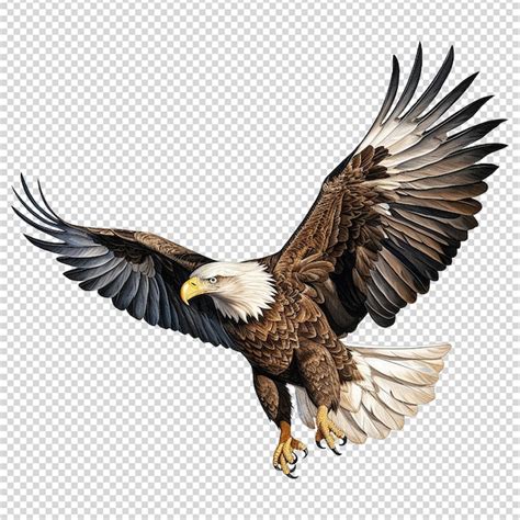 Aigle Isol Sur Fond Transparent Png Psd Premium