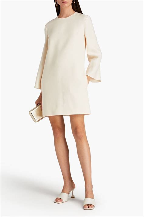 Valentino Garavani Embellished Wool And Silk Blend Crepe Mini Dress