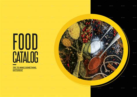 Food Catalog Template Landscape Print Templates Graphicriver