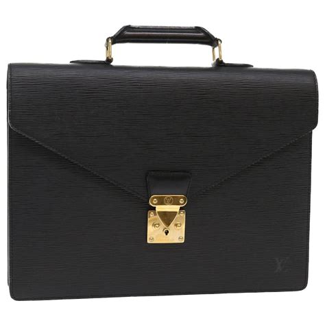 Louis Vuitton Epi Serviette Conseiller Cartable Noir M Auth Lv