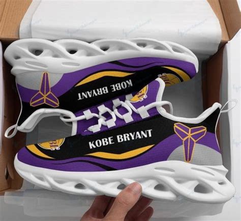 Los Angeles Lakers Black Purple Kobe Bryant 3D Max Soul Sneaker Shoes ...