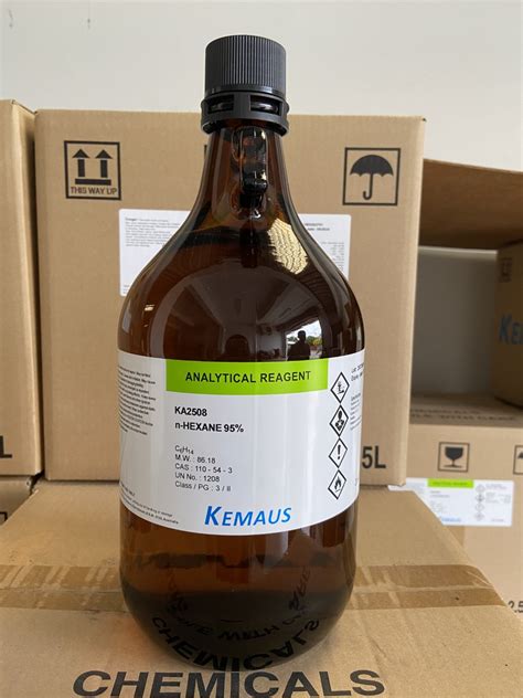 n Hexane 95 AR grade 2 5 ลตร ขวด ยหอ KemAus Australia แลป