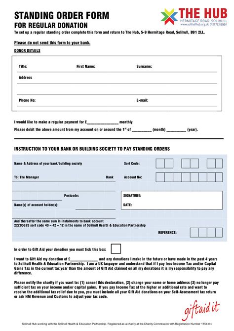 STANDING ORDER FORM REVISED Docx STANDING ORDER FORM REVISED Pdf