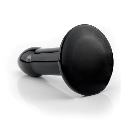 Plug Anal Grande Flex Vel Thunder X Cm Preto Brilhante Para Est Mulo Prolongado