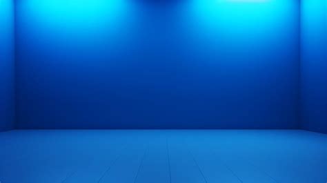 Premium Photo Empty Room With Blue Wall