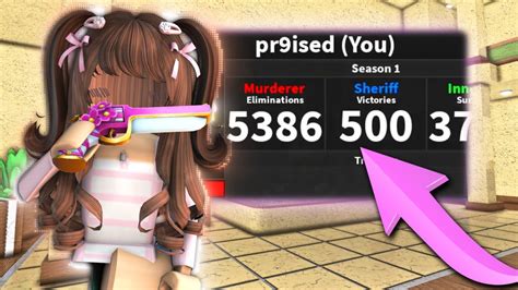 PLAYING MM2 UNTIL 500 SHERIFF WINS!! (Murder Mystery 2) - YouTube