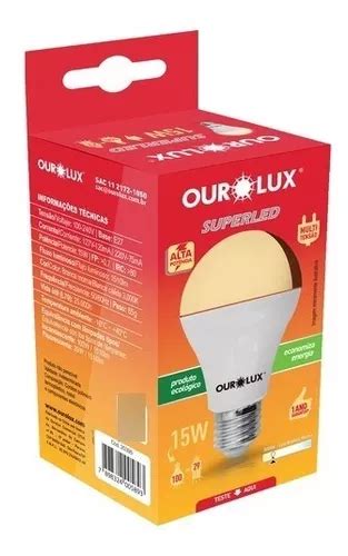 L Mpada Led Bulbo Luz Amarela W Superled Ourolux Bivolt