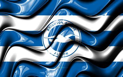 Télécharger fonds d écran Drapeau de Brighton Hove Albion 4k vagues