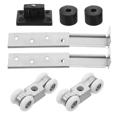 Cabinet Door Wheel Sliding Pulley Pocket Rollers Replacement Lock
