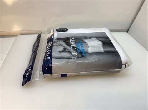 Stafford Underwear 6 Pack 100 Cotton Full Cut White Briefs Mens Size 36 Ebay