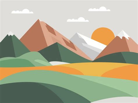 Premium Vector Landscape Vector Art