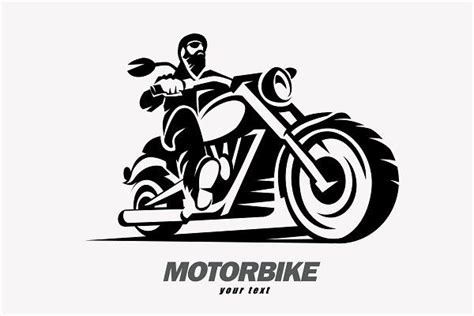 Motorbike and biker logo template | Creative Logo Templates ~ Creative ...