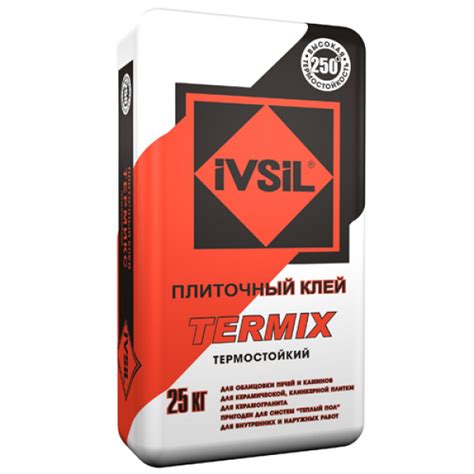 IVSIL TERMIX - плиточный клей для печей и каминов термостойкий, цена ...