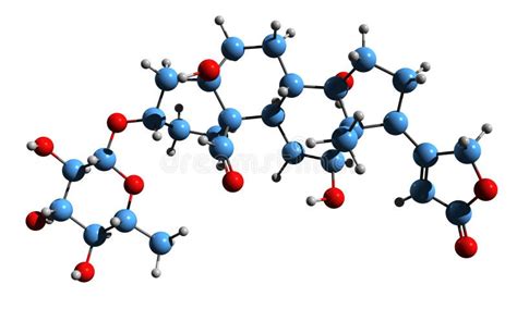 3D Image of Antiarin Skeletal Formula Stock Illustration - Illustration of endogenous, poisoning ...