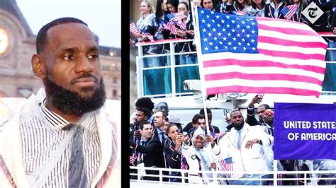 Lebron James Emotional After Making History As First Male Nba Flag Bearer For Usa At 2024