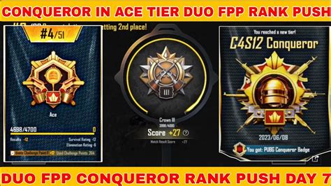 Conqueror In Ace Tier Duo Fpp Rank Push Duo Fpp Conqueror Rank Push