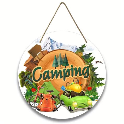 Wooden Hanging Sign Plaque Summer Outdoor Regionname