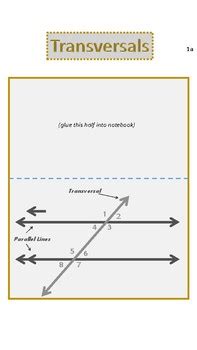 Transversals Foldable Notes By Alexandra Shunk Tpt