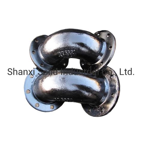 ISO2531ductile Cast Iron Pipe Fitting 90 Degree Double Flanged Bend