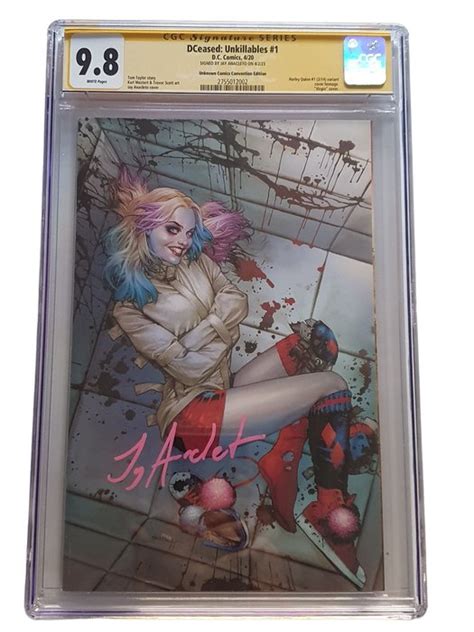 Dceased Unkillables 1 Cgc 9 8 Signed By Jay Anacleto Unknown Covention Edition Harley Quinn