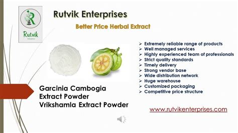 Brown 60 Hca Garcinia Cambogia Extract Powder Vrikshamla For Weight