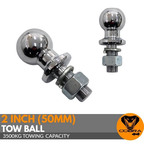 2 Inch 3500kgs 35t 50mm Towball Mount Hitch Tow Ball 4wd 4x4 Trailer