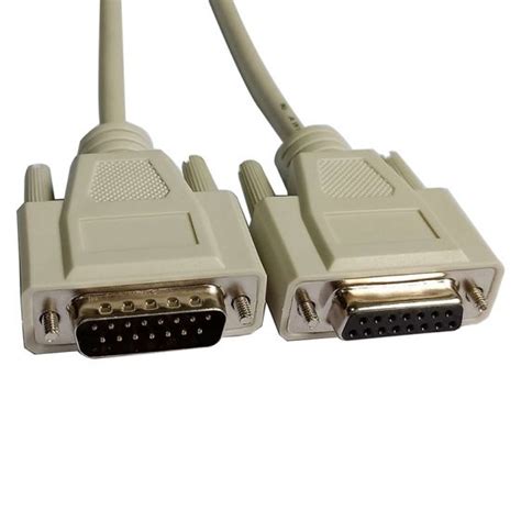 DB15 15 Pin Male To Female Serial Extension Parallel Cable