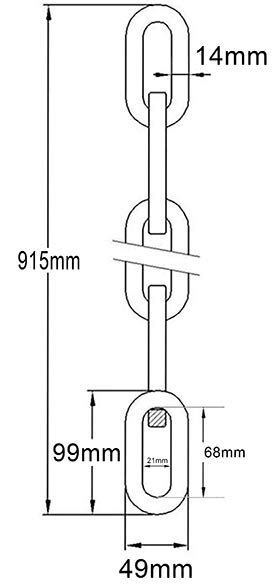 Squire TC14 3 915mm Length High Security Chain