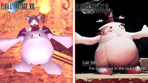 Final Fantasy VII Rebirth Cait Sith Sacrifice Scene Comparison