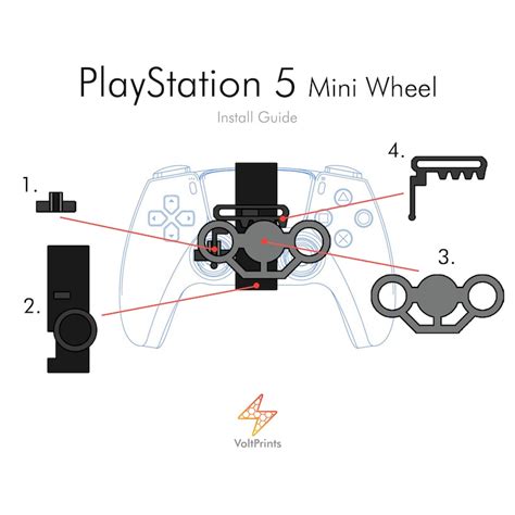 Ps5 Dualsense Controller Mini Steuerrad Playstation 5 Etsyde