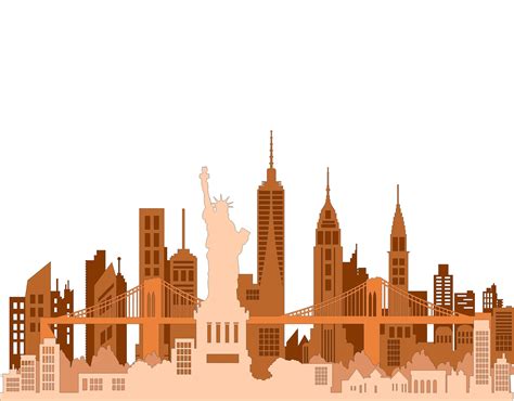 Laser Cut New York City Skyline Wooden Layered Decor Free Vector Cdr