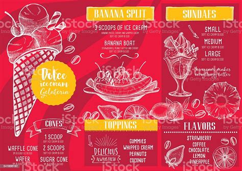 Menu Kafe Restoran Desain Template Ilustrasi Stok Unduh Gambar