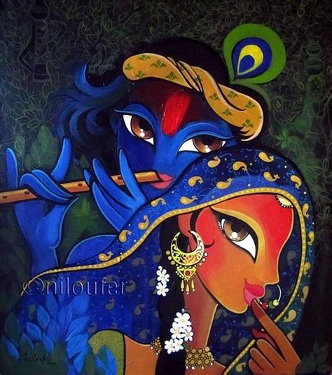 Radha And Krishna Painting Painting By Vishal Gurjar Fine Art America