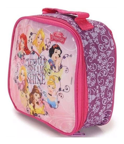 Kit Mochila Infantil Princesas Disney Original G Lancheira E Estojo