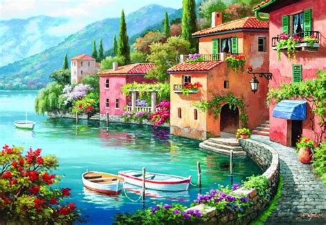 Anatolian Puzzle Villagio Dal Lago 2000 Piece Jigsaw Puzzle 3950