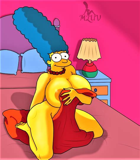 Cartoon Porn Ass Blue Hair Cartoon Milf Covering Breasts Huge Breasts