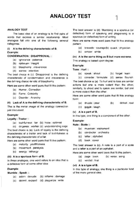 Solution Word Analogy English Test Questions Exercises With Answers