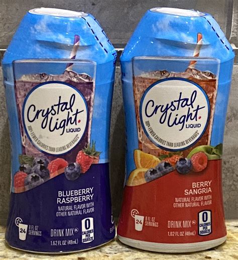 5 Bottle Of Crystal Light Blueberry Raspberry And Berry Sangria Liquid