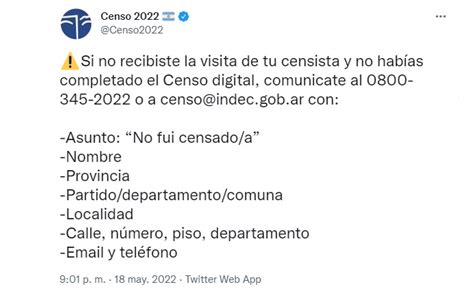 El Indec anunció que se rehabilita el formulario online hasta el 24 de